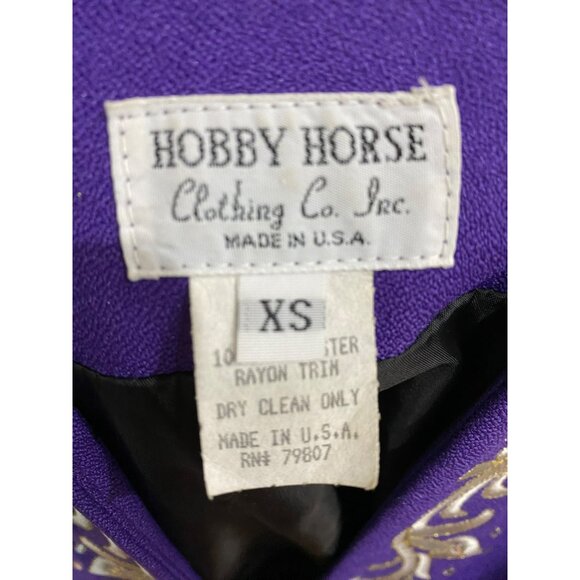 Vintage Hobby Horse Purple Embellished Western Show Jacket Size Small - Picture 4 of 10